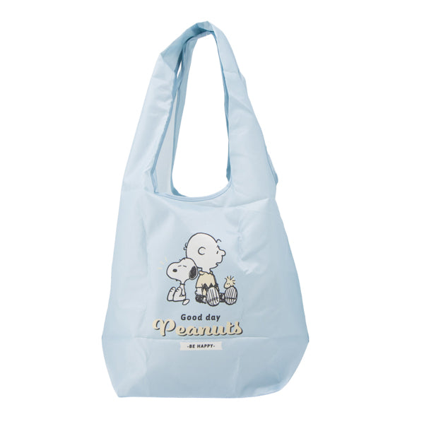スヌーピー カラビナ付き底マチエコバッグ (BE HAPPY)