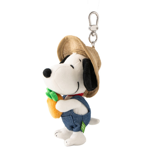 SNOOPY GARDEN キャロットファーマーぬいぐるみキーリング（スヌーピー）