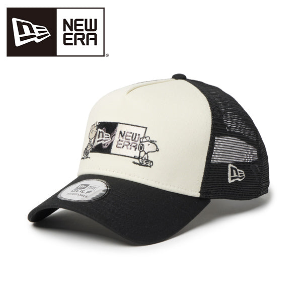 PEANUTS NEW ERA キャップ（GF 940AFTR PEANUTS BOX CRM BLK 261 / クロームホワイト/ブラック）