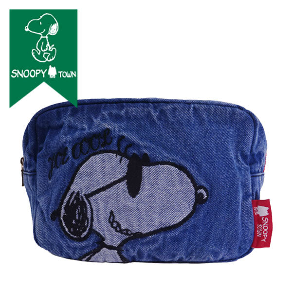 スヌーピー 刺繍デニムポーチ (JOE COOL55周年)