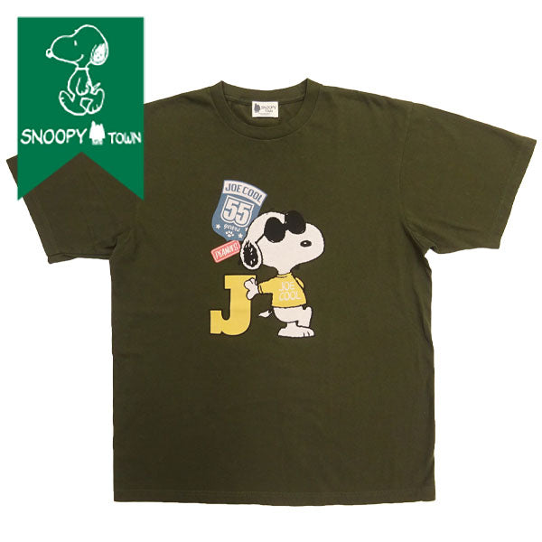スヌーピー Tシャツカーキ フリーサイズ (JOE COOL55周年)
