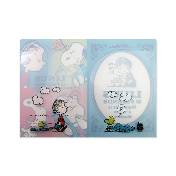 スヌーピー クリアファイルA5見開き (SNOOPY＆LINUS FLAG)