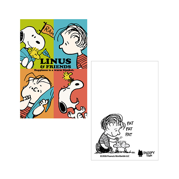 スヌーピー アートカード2枚セット (SNOOPY＆LINUS FLAG)