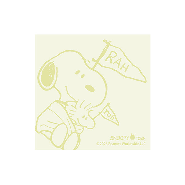 スヌーピーグッズ　４点 スヌーピー 4層ブロックメモ (SNOOPY＆LINUS FLAG)