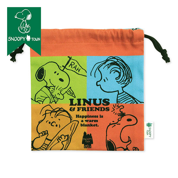 スヌーピー 巾着 (SNOOPY＆LINUS FLAG)