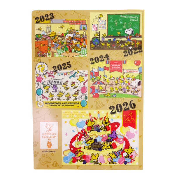 スヌーピー クリアファイルA4 (ウッドストックスモールショップ10周年　歴代アートコレクション)