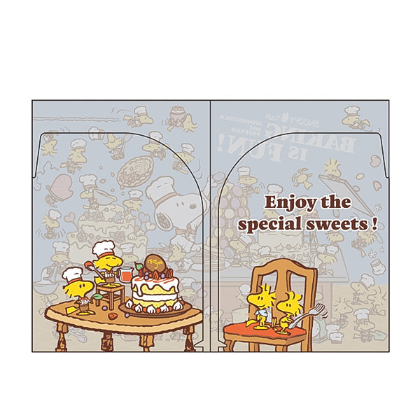 スヌーピー クリアファイルA5見開き (BAKING IS FUN!)