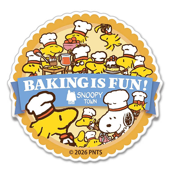 スヌーピー ステッカー3枚セット (BAKING IS FUN!)