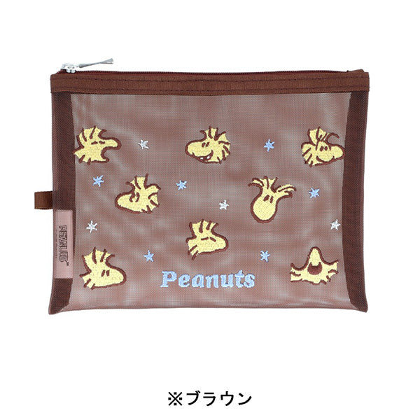 スヌーピー メッシュ刺繍ポーチ (WOODSTOCK＆SNOOPY 第3弾)