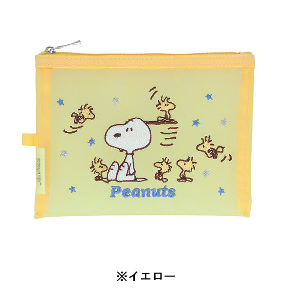 スヌーピー メッシュ刺繍ポーチ (WOODSTOCK＆SNOOPY 第3弾)