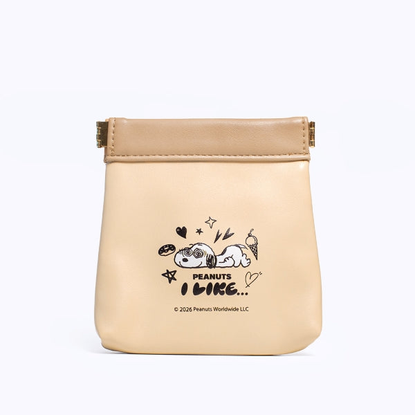 合皮のキャンディポーチ・PEANUTS (I Like/BGE)