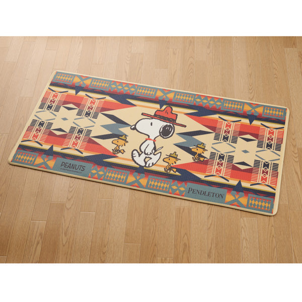 PEANUTS PENDLETON PVCロングマット (ファイアーレジェンド／約45×90cm)