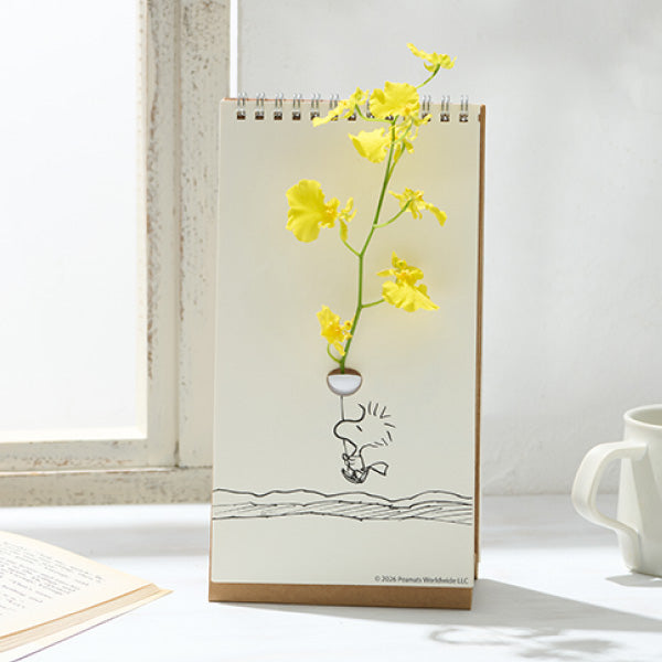 おかいものSNOOPYオリジナル】PEANUTS Flip Vase(スケッチブック型花瓶)