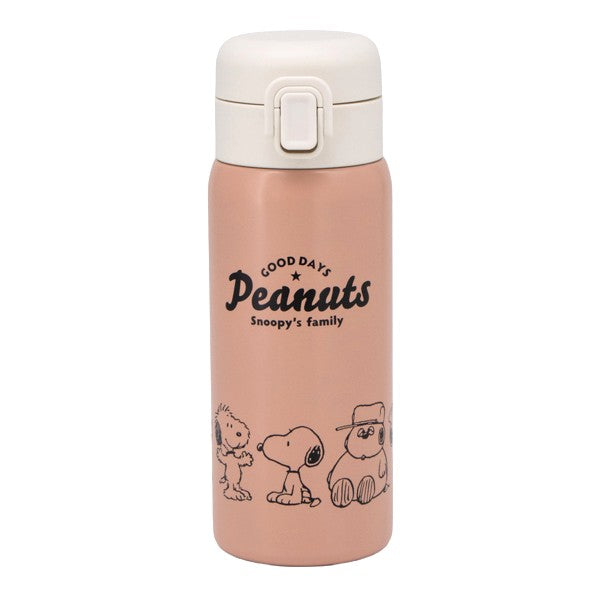 スヌーピー ワンプッシュステンレスボトル 350mL (cheerful mood)