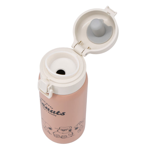 スヌーピー ワンプッシュステンレスボトル 350mL (cheerful mood)
