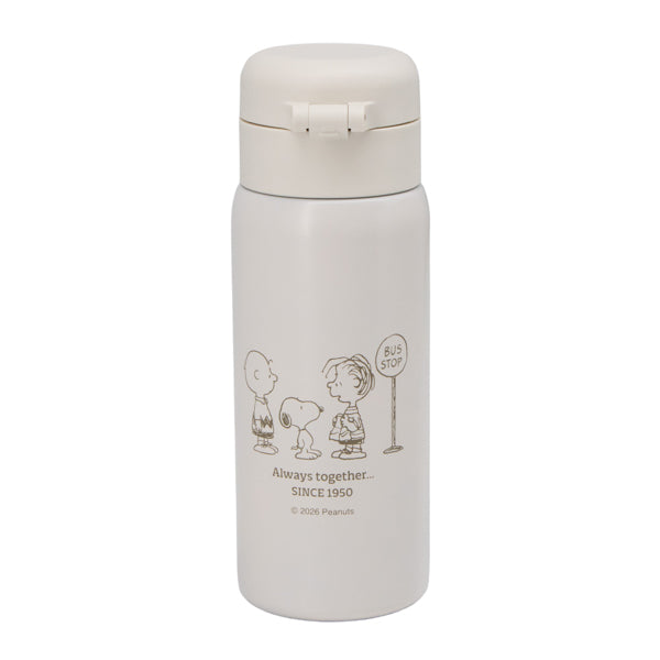 スヌーピー ワンプッシュステンレスボトル 350mL (PEANUTS SCHOOL)