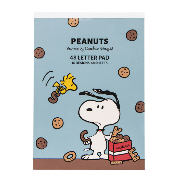 スヌーピー48レターパッド Yummy Cookie Days! (水色)