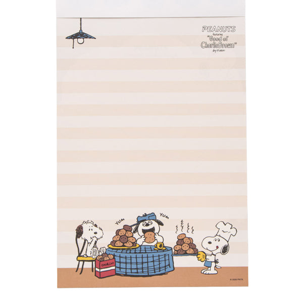 スヌーピー48レターパッド Yummy Cookie Days! (水色)