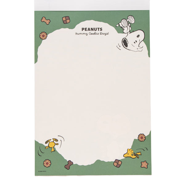 スヌーピー48レターパッド Yummy Cookie Days! (水色)