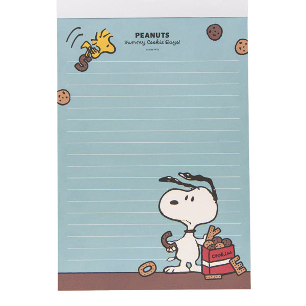 スヌーピー48レターパッド Yummy Cookie Days! (水色)