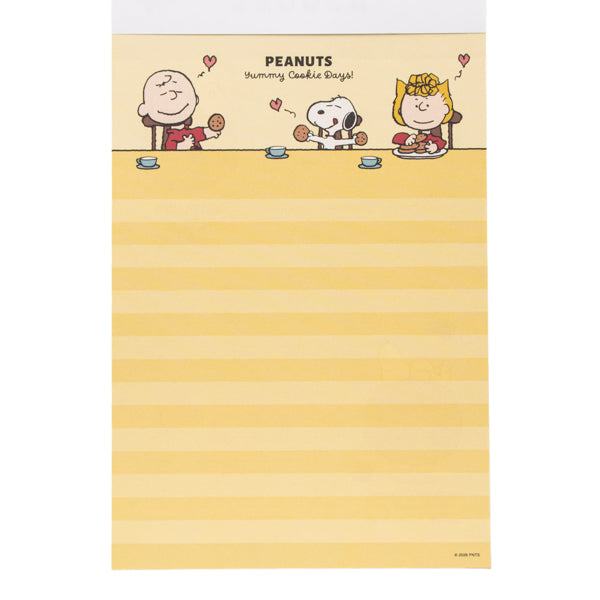 スヌーピー48レターパッド Yummy Cookie Days! (水色)