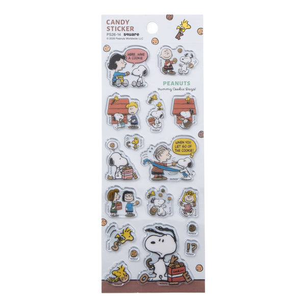 スヌーピーキャンディシール Yummy Cookie Days! (水色)
