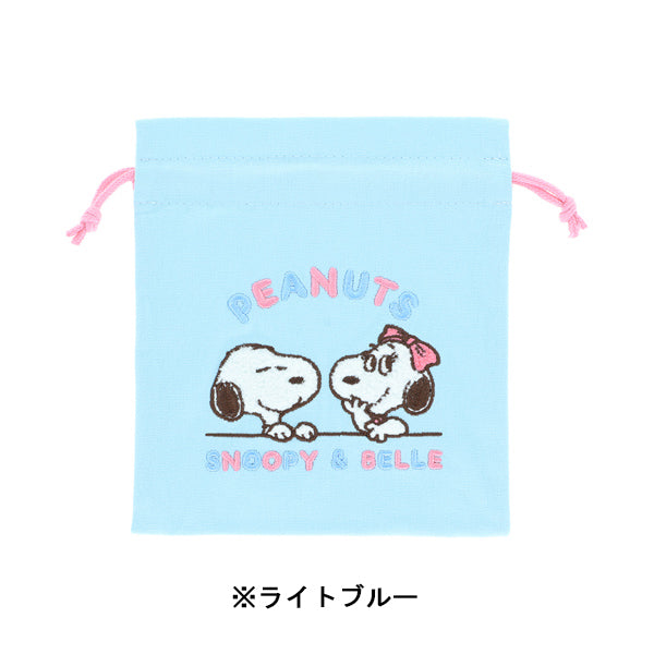 スヌーピー サガラ刺繍巾着 (SNOOPY & BELLE)