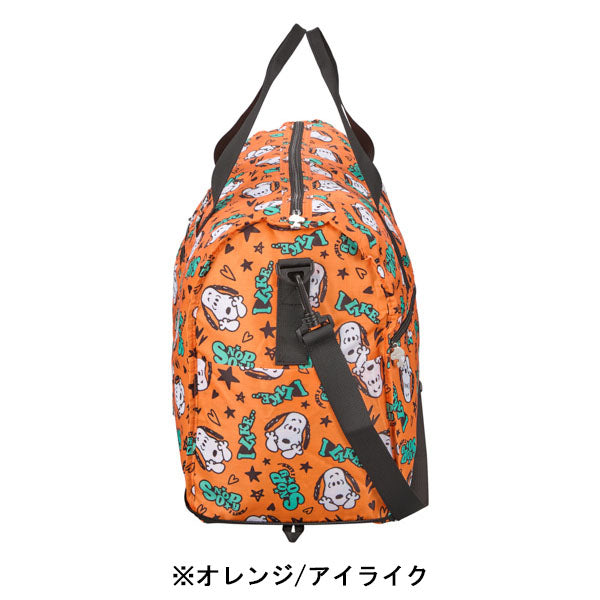 スヌーピー 折りたたみボストンバッグ（L）