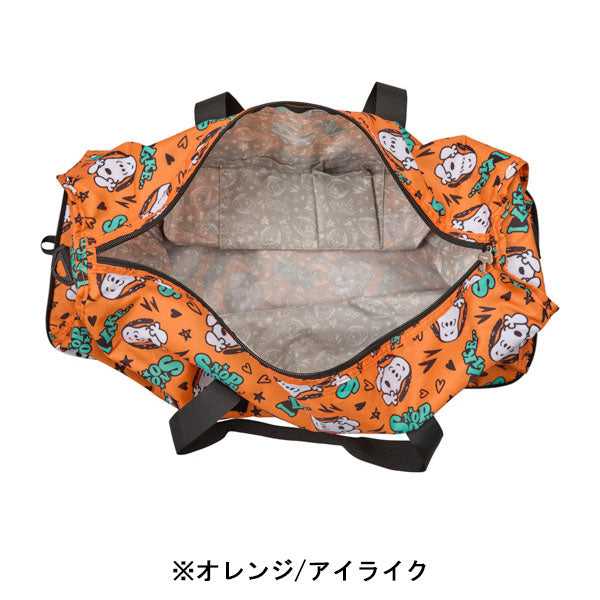 スヌーピー 折りたたみボストンバッグ（L）