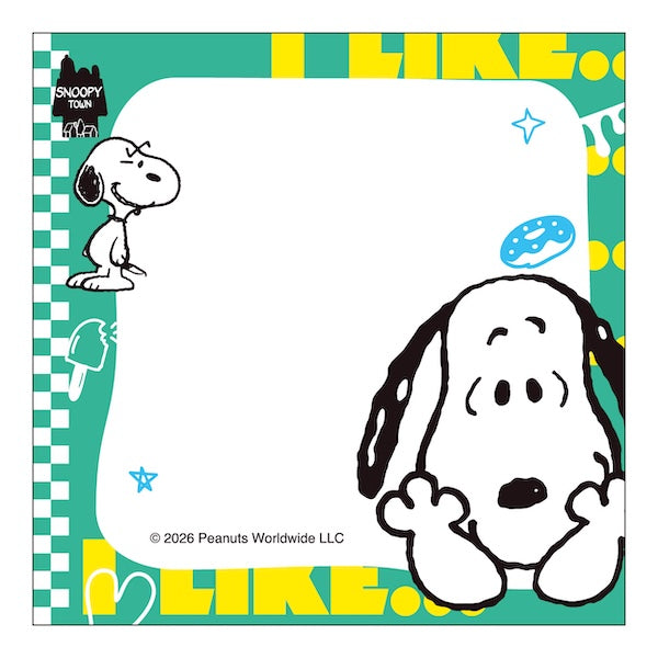 スヌーピー ブロックメモ (PEANUTS I LIKE…/Vivid)