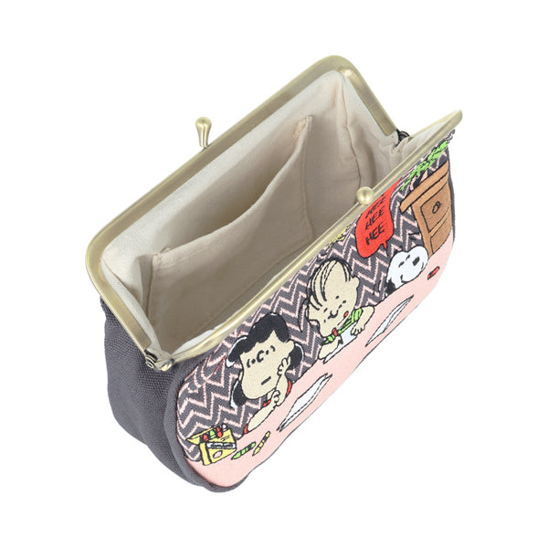 スヌーピー 畳刺繍ペンポーチ がま口 (フレンズ)