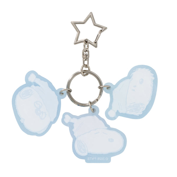 d*7様 Sanrio スヌーピー ストラップ ビズブルー スヌーピー アクリルキーホルダー (リラックスタイムシリーズ)