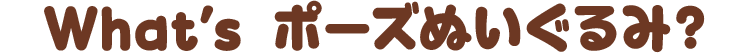 What's ポーズぬいぐるみ？