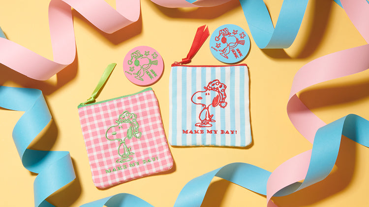 【おかいものSNOOPY限定】ポーチ＆ミラーセット (MAKE MY DAY!)