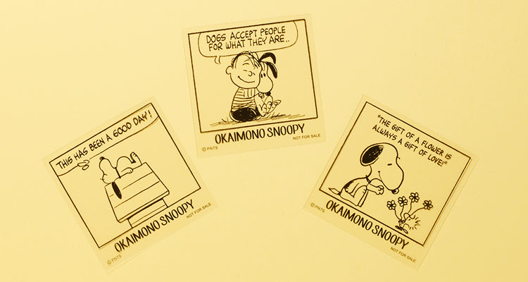 おかいものSNOOPY オリジナルクリアステッカー