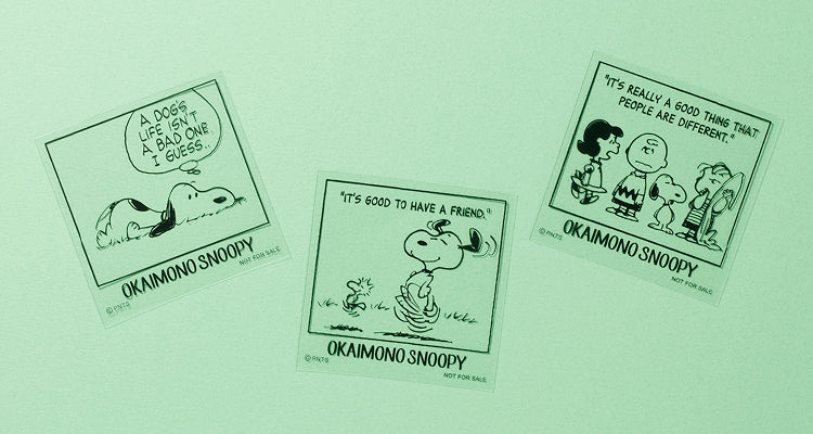 おかいものSNOOPY オリジナルクリアステッカー